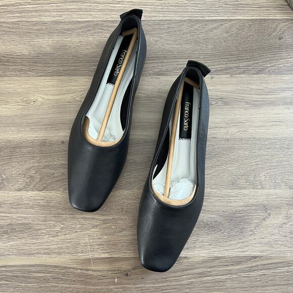 Franco Sarto Vana Ballet Flat in Black Leather Size 8 - Picture 2 of 8